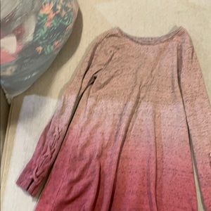 Ombré pink long sleeve dress